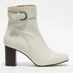 Apologie Bottines|Bottines en Cuir Julia beiges - Talon 7,5 cm