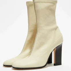 Wandler Bottines|Bottines en Cuir Lesly beiges - Talon 9,5 cm