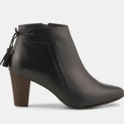 Minelli Bottines|Bottines en Cuir Marie marine foncé - Talon 7 cm