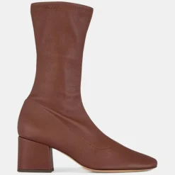 By Far Bottines|Bottines en Cuir Maya marron - Talon 6,5 cm