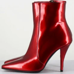 Garrice Lab Bottines|Bottines en Cuir mecha galaxie rouges - Talon : 9.5cm