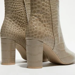 Geox Bottines|Bottines en Cuir Pheby 80 sable - Talon 8 cm