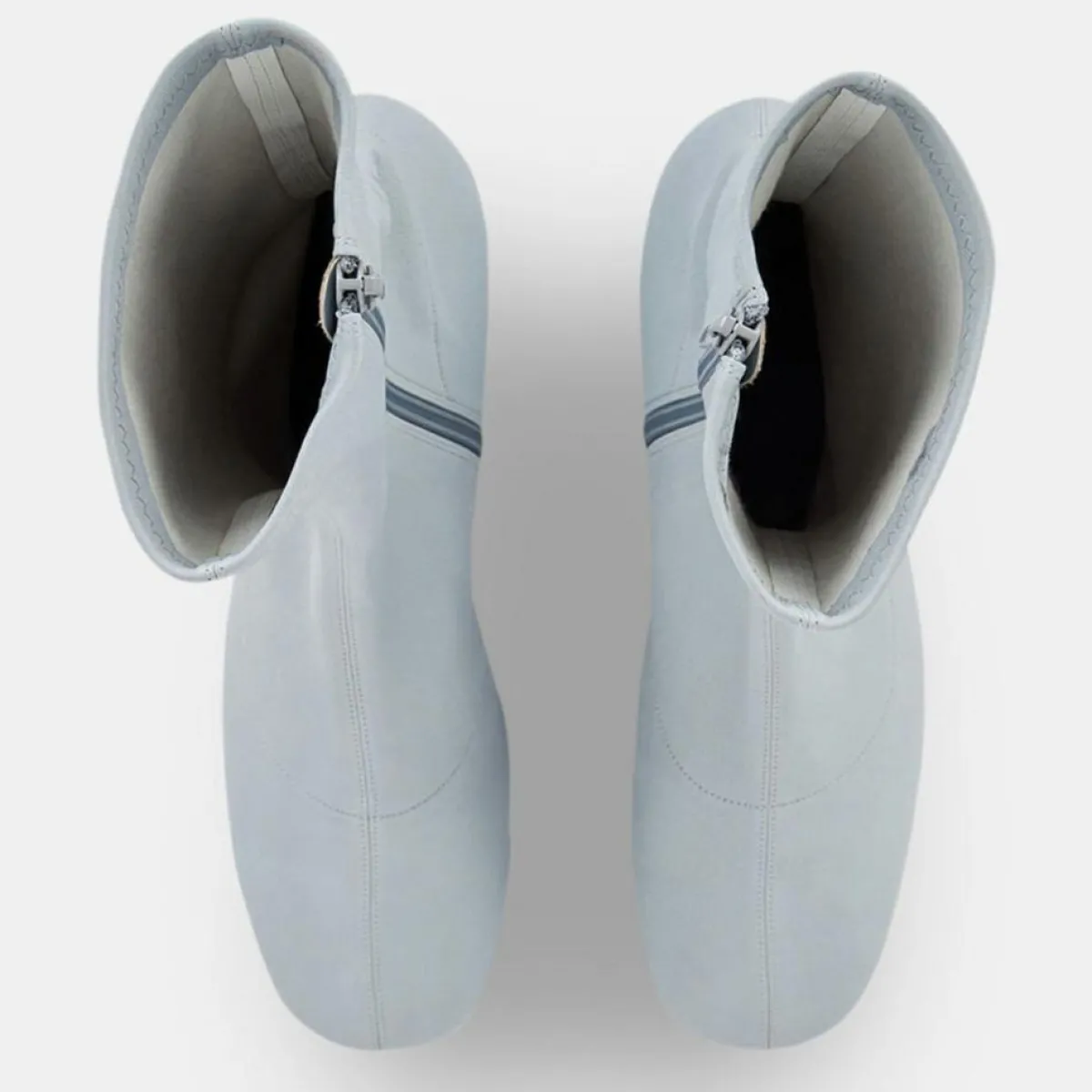 By Far Bottines|Bottines en Velours de Cuir Maya bleues - Talon 6,5 cm