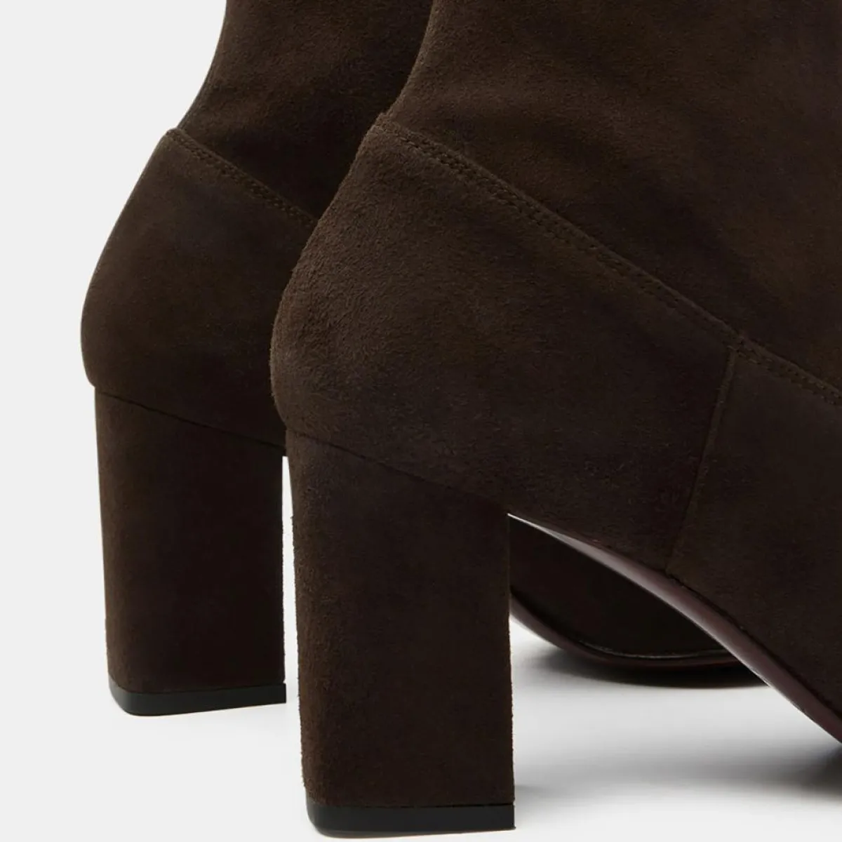 Avril Gau Bottines|Bottines en Velours de Cuir marron - Talon 8 cm