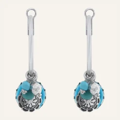 Reminiscence Boucles D'Oreilles|Boucles d'oreilles Amazones Howlite argenté/turquoise
