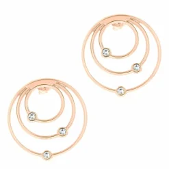 Les Interchangeables Colliers|Boucles d'oreilles créoles Orbite MM doré rose