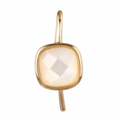 Moonstone Boucles D'Oreilles|Boucles d'oreilles Ella Nacre en laiton doré
