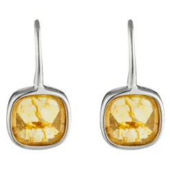 Moonstone Boucles D'Oreilles|Boucles d'oreilles Ella Topaze en laiton argenté