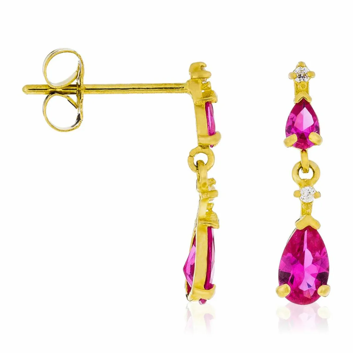 Instant d'Or Boucles D'Oreilles|Boucles d'oreilles Goutte Zircones or jaune