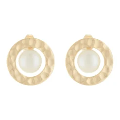 Moonstone Boucles D'Oreilles|Boucles d'oreilles Hope Perle en laiton doré