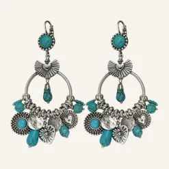 Reminiscence Boucles D'Oreilles|Boucles d'oreilles L'Essence du Coeur Howlite argentées