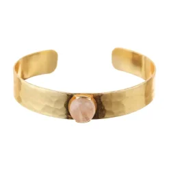 Moonstone Bracelets|Bracelet Caroline Quartz en laiton doré