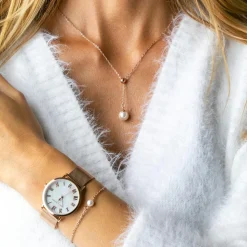 Amelia Parker Bracelets|Bracelet Raindrop rose doré