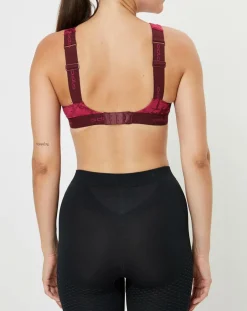 Odlo Lingerie, Nuit|Brassière Padded Médium imprimée sangria