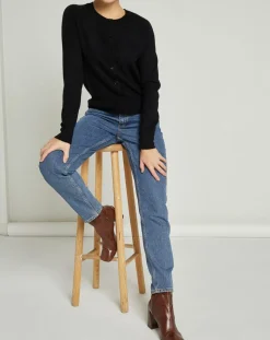 MAX&MOI Gilets Et Cardigans|Cardigan 100% Cachemire Sonia noir