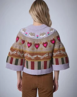 Manoush Gilets Et Cardigans|Cardigan 100% Laine Fox Farm unique