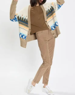 Marc O'Polo Gilets Et Cardigans|Cardigan en Alpaga, Laine & Cachemire mélangés jacquard graphique multicolore