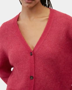 Marc O'Polo Gilets Et Cardigans|Cardigan en Laine & Alpaga mélangés framboise