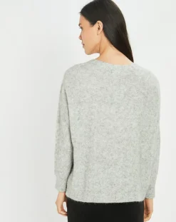 Lauren Vidal Gilets Et Cardigans|Cardigan en Laine & Mohair mélangés Basal à sequins gris