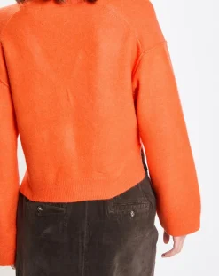 Marc O'Polo Gilets Et Cardigans|Cardigan en Laine mélangée orange
