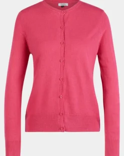 Galeries Lafayette Gilets Et Cardigans|Cardigan en Maille fine Fanny rose