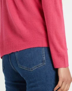 Galeries Lafayette Gilets Et Cardigans|Cardigan en Maille fine Fanny rose