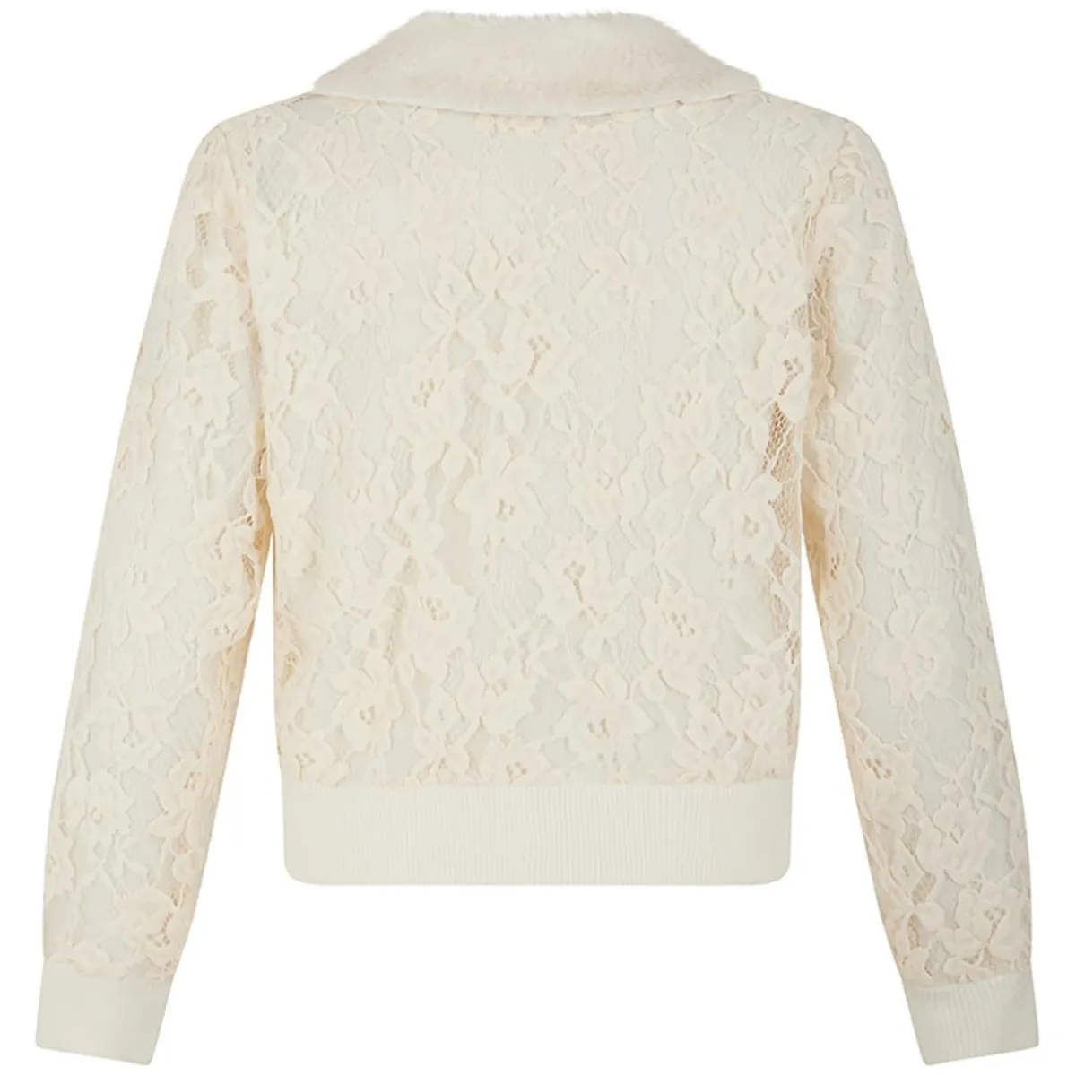 Manoush Gilets Et Cardigans|Cardigan Maille Dentelle ecru