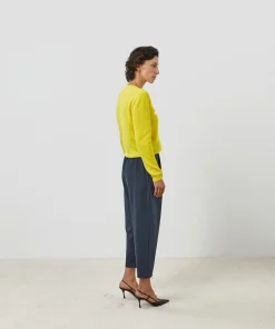 Rodier Gilets Et Cardigans|Cardigan Raven 100% Cachemire boutons et poches jaune