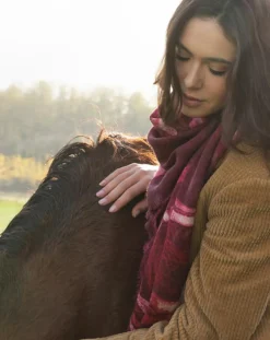 Petrusse Echarpes, Foulards|Carré en Laine mélangée Allure fuchsia - 120x120 cm