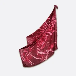 Petrusse Echarpes, Foulards|Carré en Laine mélangée Allure fuchsia - 120x120 cm