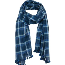 Petrusse Echarpes, Foulards|Écharpe Amares en Coton bleue - 85x200 cm