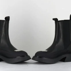 Garrice Lab Bottines|Chelsea Boots en Cuir bike noires