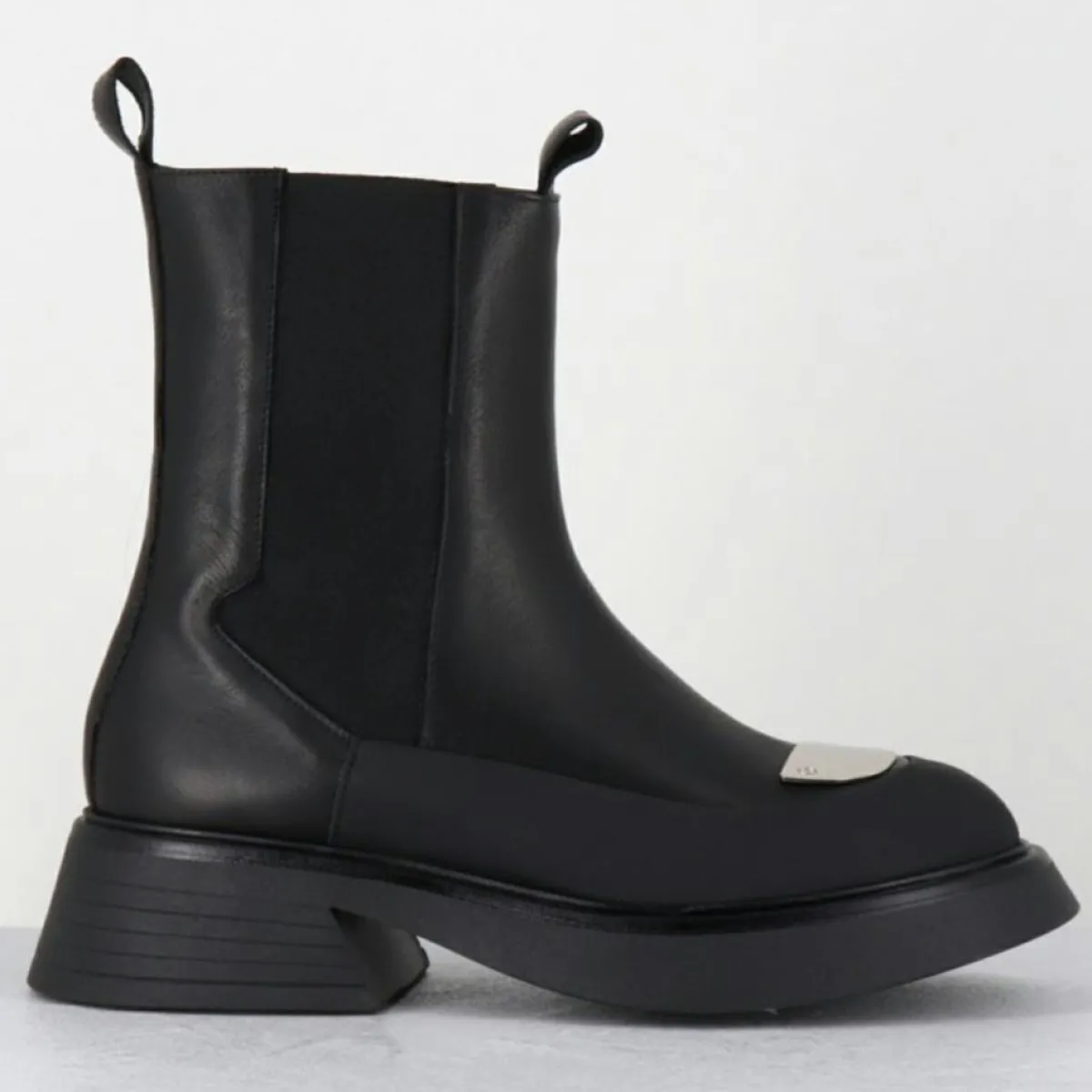 Garrice Lab Bottines|Chelsea Boots en Cuir bike noires
