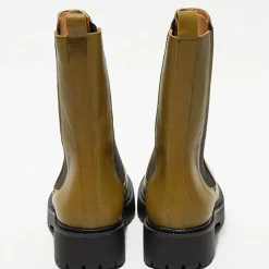 Apologie Bottines|Chelsea Boots en Cuir Carmen kaki