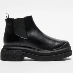 Stuart Weitzman Bottines|Chelsea Boots en Cuir Charli Sportlift noires