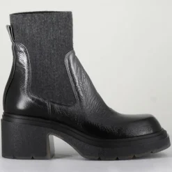Garrice Lab Bottines|Chelsea boots en Cuir Gusto anthracite - Talon 6 cm