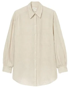 Marc O'Polo Chemises|Chemise 100% Lin Drapé beige