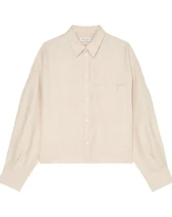 Marc O'Polo Chemises|Chemise 100% Lin manches longues Poche beige