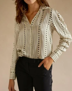 Belair Tops Et Blouses|Chemise Babou imprimée écrue
