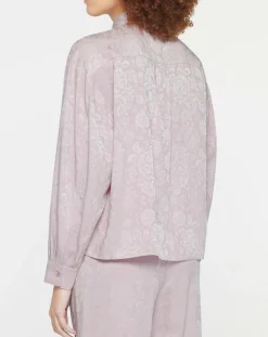 Forte forte Chemises|Chemise Boxy Jacquard mauve