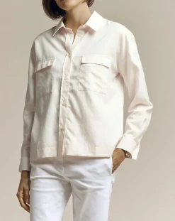 Devernois Chemises|Chemise Canada à petits carreaux rose poudré