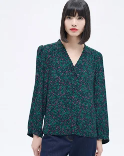 Caroll Chemises|Chemise Candy imprimée lagon