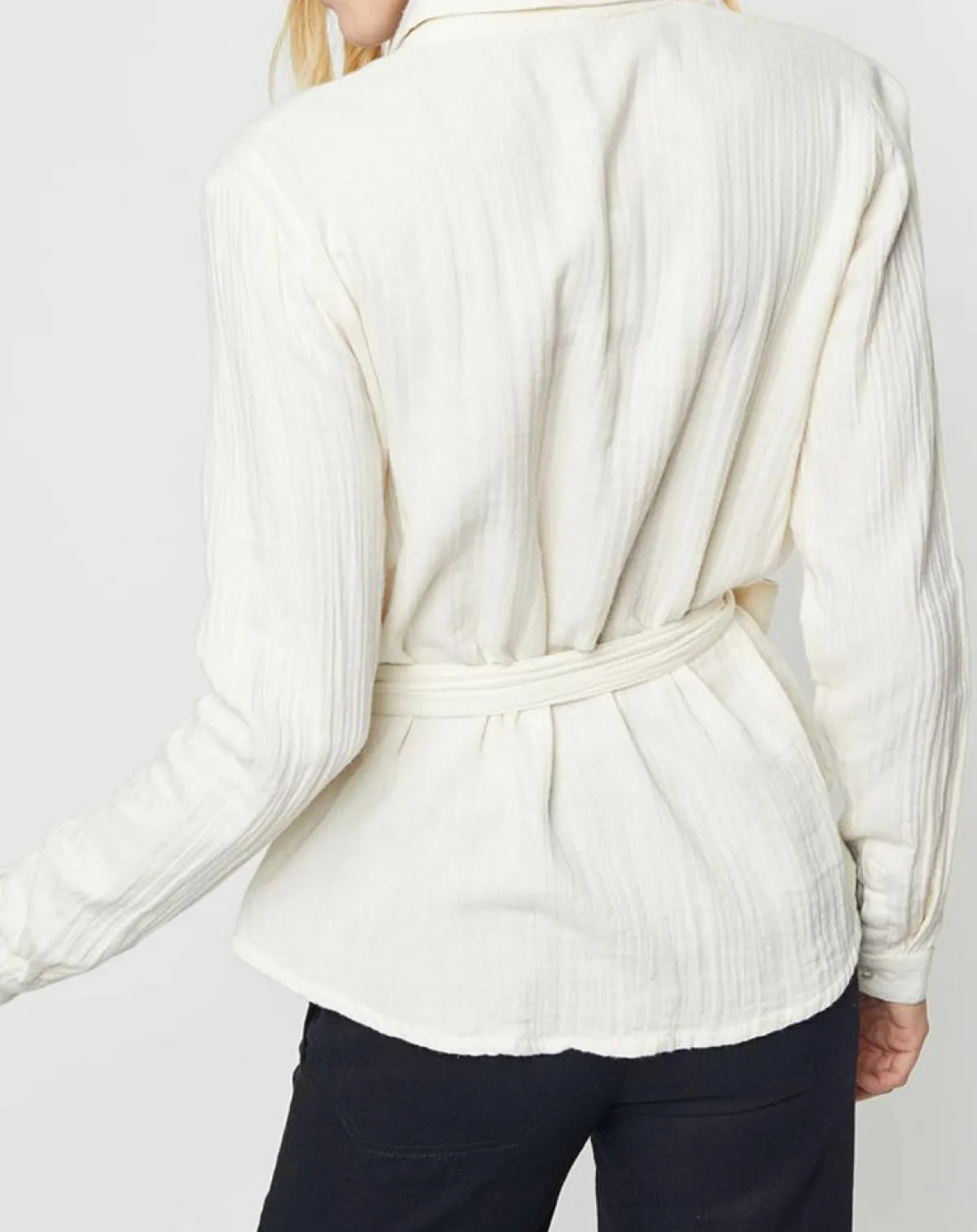 Karl Marc John Chemises|Chemise Capitaine en Gaze de Coton crème