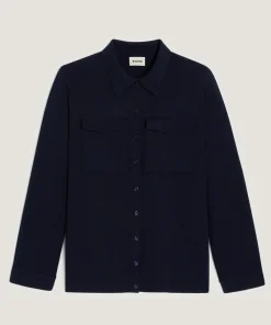 Rodier Chemises|Chemise Cassis poches poitrine bleu nuit