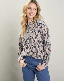 Hartford Chemises|Chemise Charlot imprimée bleue