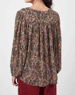 See u Soon Chemises|Chemise Chérimole imprimée noir/marron