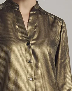 Devernois Chemises|Chemise Christmas dorée