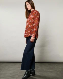 Hartford Chemises|Chemise Cinema imprimée rouge