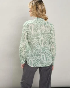 Hartford Chemises|Chemise Coraz imprimée verte