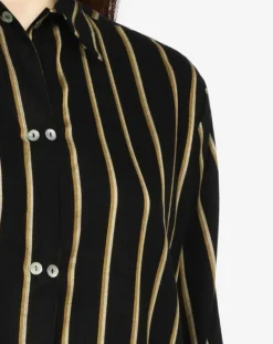 Femilet Lingerie, Nuit|Chemise de pyjama Graphic noir/doré